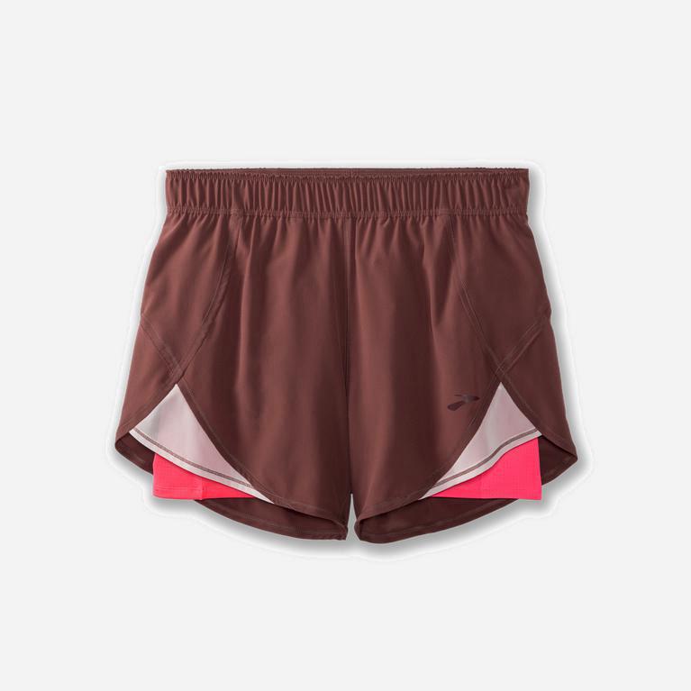 Brooks Chaser 5 Løpeshorts Dame Nettbutikk - Burgunder/Rosa - Norge (YXA738506)